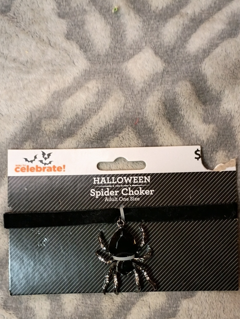 Black Velvet Spider Choker Necklace
